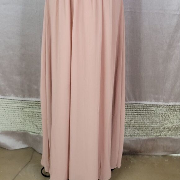 TRUTH AND FABLE Blush Sequined and Crochet Evening Dress Small - Picture 4 of 11